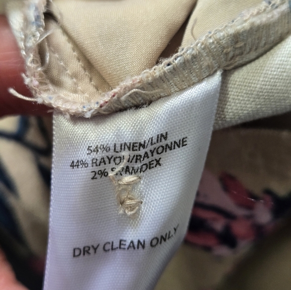 LEITH linen Floral Jumpsuit With Spaghetti Straps and Open Back. Size Medium - Picture 10 of 16